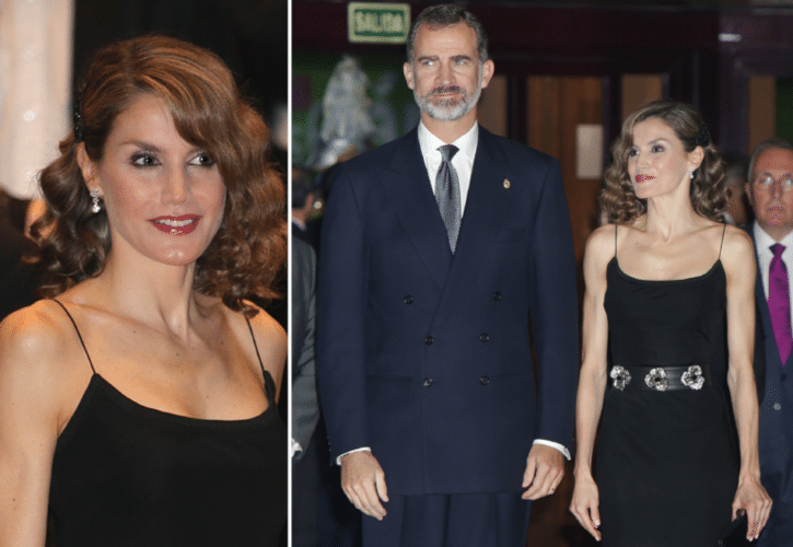 Letizia Ortiz confirma su obsesión por el negro y apuesta por un vestido excesivamente provocativo