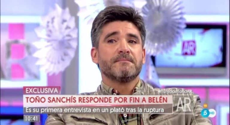 Toño Sanchís se rompe y no puede contener las lágrimas al hablar de Belén Esteban