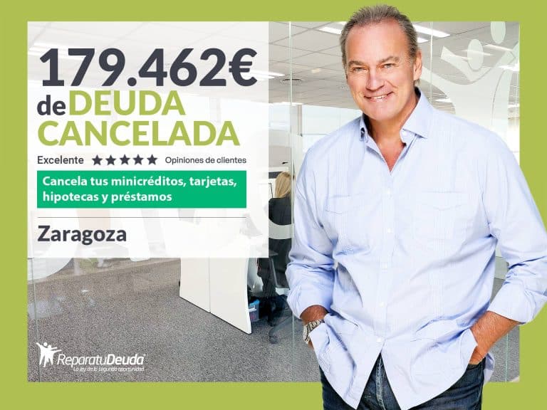 Repara tu Deuda Abogados cancela 179.462€ en Zaragoza (Aragón) con la Ley de Segunda Oportunidad